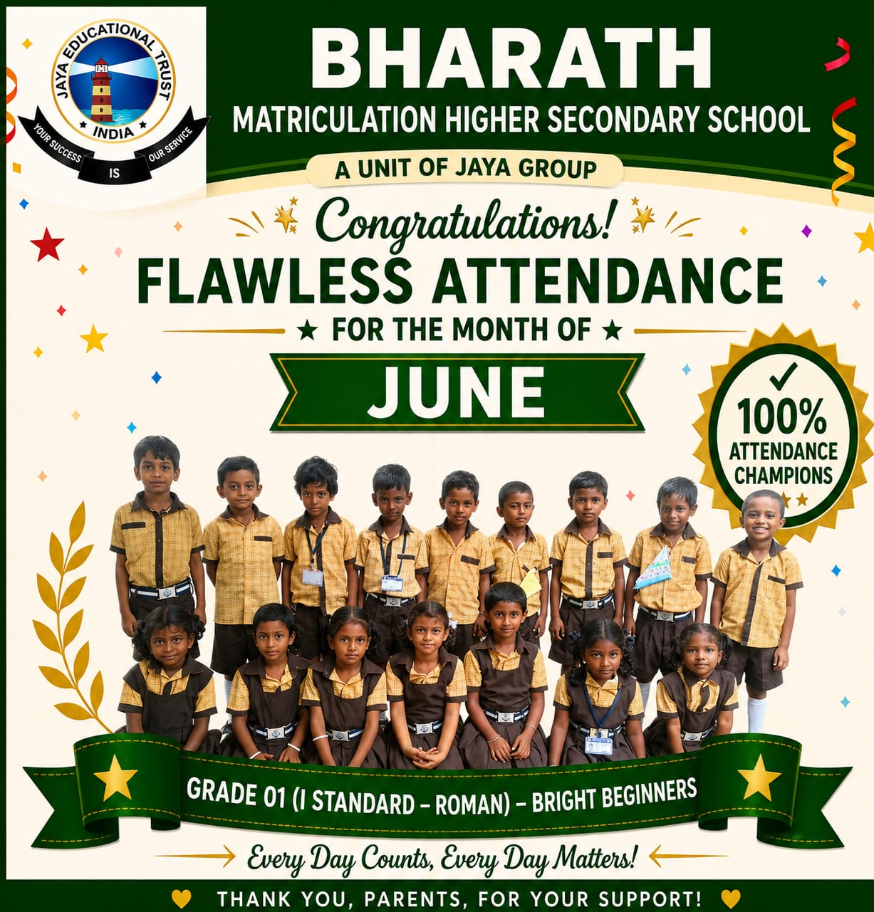 Flawless Attendance Ceremony - Commending Discipline