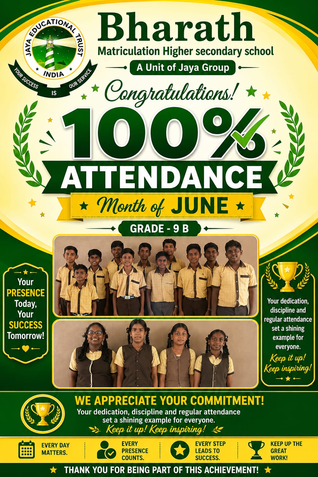 Flawless Attendance Ceremony - Certificate Distribution