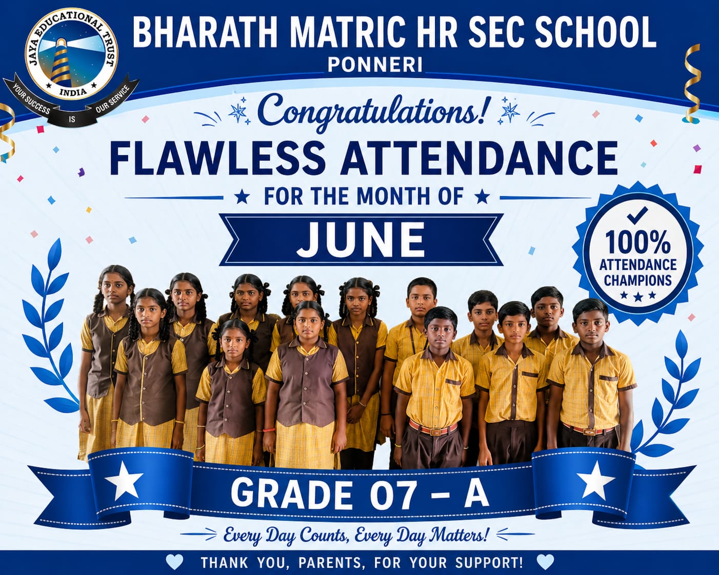 Flawless Attendance Ceremony - Happy Faces