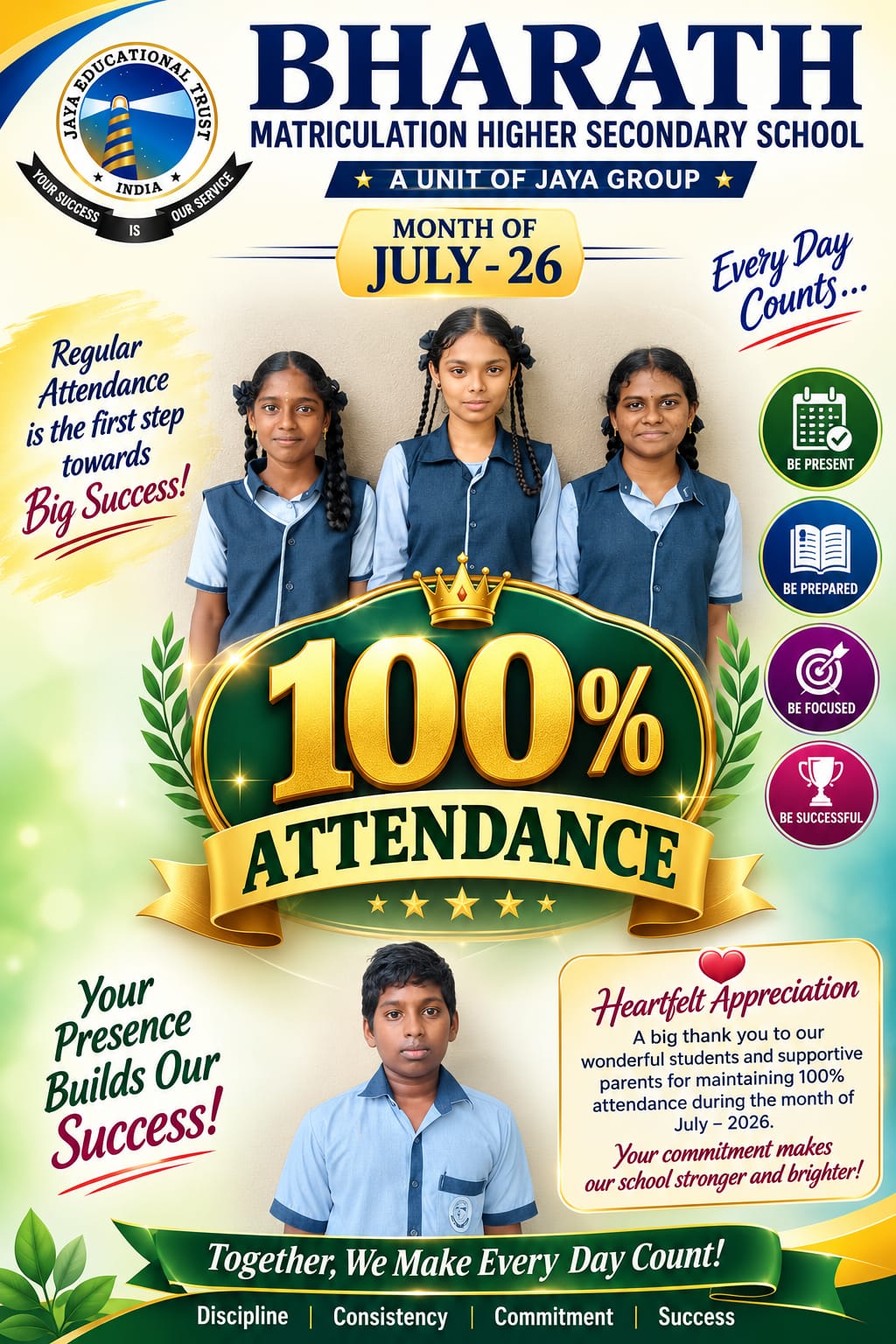 July Flawless Attendance Ceremony - Peer Recognition
