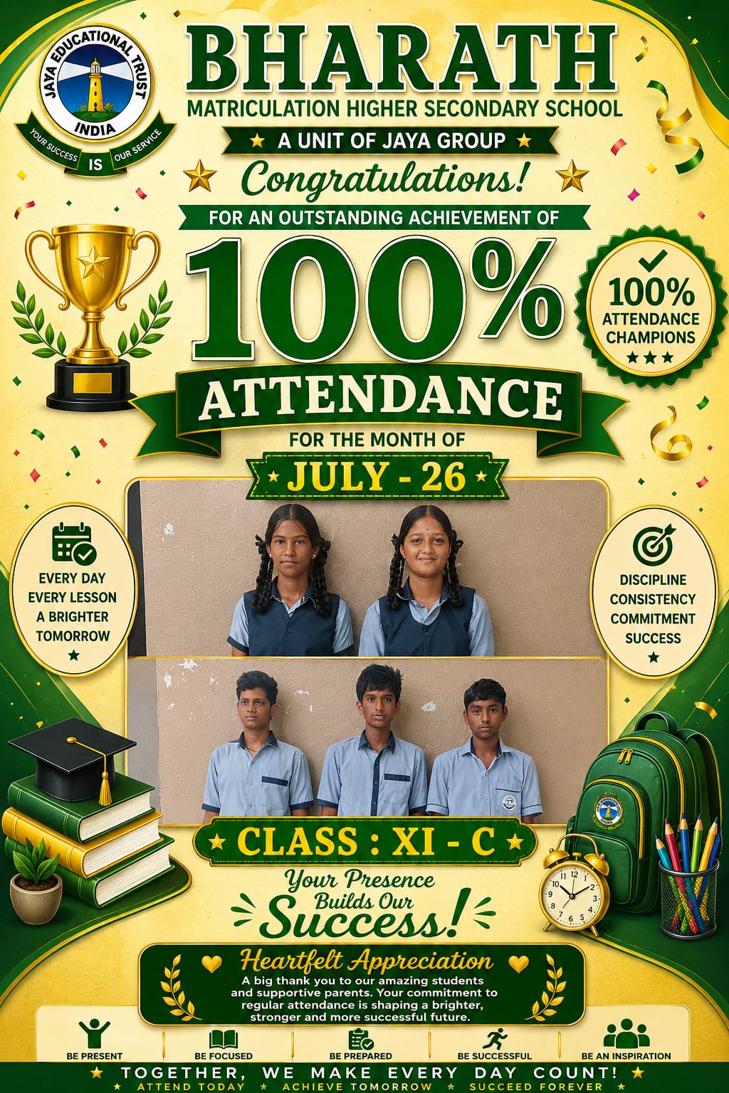 July Flawless Attendance Ceremony - Punctuality Celebrated