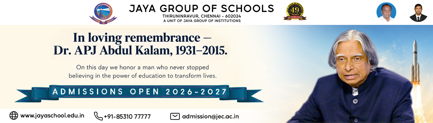 Jaya Group of Schools Banner