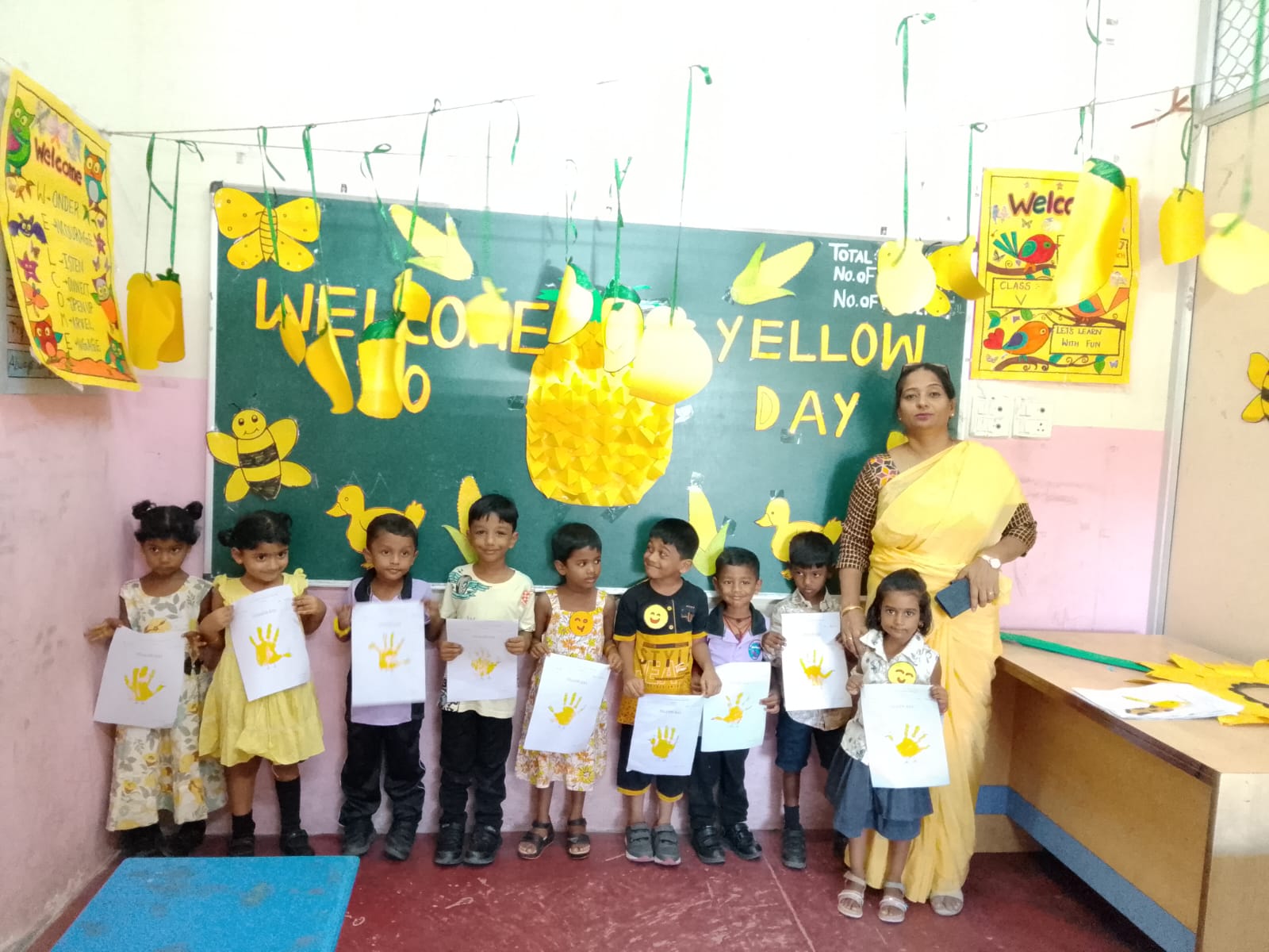 Yellow Day Celebration - Beautiful paper craft work